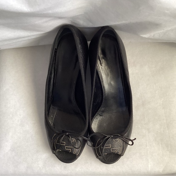 Authentic Gucci Cellarius Peep-Toe Wedge, Size 5.5 - Picture 4 of 12